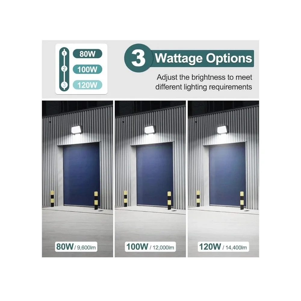 Kadision 120W LED Wall Pack Light Dusk To Dawn Photocell 3CCT‎ Outdoor 120-277V